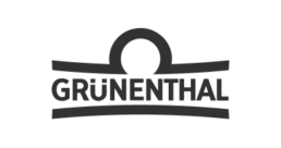 A logo for Grunenthal, a company that is trusted by 360medlink to deliver groundbreaking digital health solutions