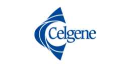 A logo for Celgene, a company that partners with 360medlink to develop innovative healthcare solutions